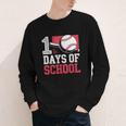 Retro 100 Days Of School Baseball Teacher Student 100 Days Youth Long Sleeve Tee