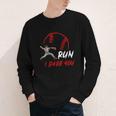 Run Steal I Dare You Humor Baseball Catcher Vintage Youth Long Sleeve Tee