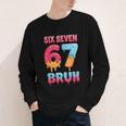 Six Seven Bruh 67 Ice Cream Drip Baseball For Men Women Kids Youth Long Sleeve Tee Six Seven Bruh 67 Ice Cream Drip Baseball For Men Women Kids Youth Long Sleeve Tee