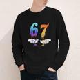 Six Seven Ice Cream Drip Cool Meme 67 Number Baseball Youth Long Sleeve Tee Six Seven Ice Cream Drip Cool Meme 67 Number Baseball Youth Long Sleeve Tee