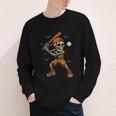 Skeleton Baseball Player Costume Halloween Men Boys Youth Long Sleeve Tee