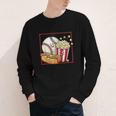 Smiling Baseball Popcorn And Hot-Dog Cartoon Apparel Youth Long Sleeve Tee Smiling Baseball Popcorn And Hot-Dog Cartoon Apparel Youth Long Sleeve Tee