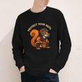 Squirell Baseball Catcher Player Joke Tee Protect Your Nuts Youth Long Sleeve Tee Squirell Baseball Catcher Player Joke Tee Protect Your Nuts Youth Long Sleeve Tee