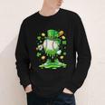St Patrick Day Baseball Drip Ice Cream Baseball Youth Long Sleeve Tee