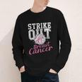 Strike Out Breast Cancer Baseball Warrior Youth Long Sleeve Tee Strike Out Breast Cancer Baseball Warrior Youth Long Sleeve Tee