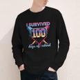 I Survived 100 Days Of School Baseball Boys Students Youth Long Sleeve Tee I Survived 100 Days Of School Baseball Boys Students Youth Long Sleeve Tee