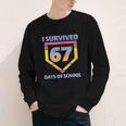 I Survived 67 Days Of School Baseball Trend For Boys Girls Youth Long Sleeve Tee