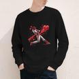 Valentine Baseball Player Drip Youth Long Sleeve Tee