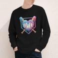 Valentines Baseball Heart Dripping Ice Cream Gen Z Alpha Youth Long Sleeve Tee Valentines Baseball Heart Dripping Ice Cream Gen Z Alpha Youth Long Sleeve Tee