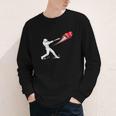 Valentines Day Baseball Batter Silhouette Heart Youth Long Sleeve Tee Valentines Day Baseball Batter Silhouette Heart Youth Long Sleeve Tee