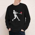 Valentines US Baseball Player Silhouette Heart Youth Long Sleeve Tee Valentines US Baseball Player Silhouette Heart Youth Long Sleeve Tee