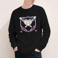 I Wear Purple For Alzheimers Awareness Baseball Heart Ribbon Youth Long Sleeve Tee