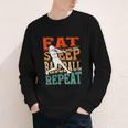 Women's Eat Sleep Baseball Repeat Vintage Player Sport Lover Retro Youth Long Sleeve Tee Women's Eat Sleep Baseball Repeat Vintage Player Sport Lover Retro Youth Long Sleeve Tee