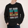 Women's Retro Hit Hard Run Fast Turn Left Baseball Lover Youth Long Sleeve Tee Women's Retro Hit Hard Run Fast Turn Left Baseball Lover Youth Long Sleeve Tee