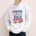 100 Days Of School Baseball Drip Bat 100th Day Of School Boy Youth Long Sleeve Tee