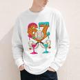 67 Ice Cream Drip Baseball Number 67 Player 67th Birthday Premium Tri-Blend Youth Long Sleeve Tee