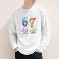67 Meme Baseball Kids Girls Humor Number 6 7 Youth Long Sleeve Tee 67 Meme Baseball Kids Girls Humor Number 6 7 Youth Long Sleeve Tee