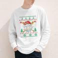 Baseball Christmas Ugly Sweater Santa Sport Men Kids Youth Long Sleeve Tee