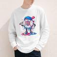 Baseball Drip 8th 8 Year Old Birthday Boys Pitcher Player Youth Long Sleeve Tee