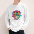 Baseball Drip Jersey Number 67 For Players & 67th Birthday Premium Tri-Blend Youth Long Sleeve Tee Baseball Drip Jersey Number 67 For Players & 67th Birthday Premium Tri-Blend Youth Long Sleeve Tee