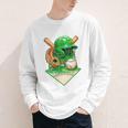 Baseball Life Style Ice Cream Drip Green Premium Tri-Blend Youth Long Sleeve Tee Baseball Life Style Ice Cream Drip Green Premium Tri-Blend Youth Long Sleeve Tee
