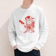 Drippy Baseball Mascot Valentine Heart Glasses Cartoon Youth Long Sleeve Tee