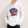 Gen Alpha Slang Ice Cream Drip Six Seven 67 Baseball Catcher Youth Long Sleeve Tee