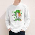 Kids Boys St Patricks Day Irish Flag Kids Baseball Ice Cream Drip Youth Long Sleeve Tee
