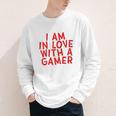 I Am In Love With A Gamer Cute Valentines Day Gamer Couple Raglan Baseball Tee Youth Long Sleeve Tee