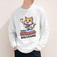 Take Meowt To The Ball Game Tee Slugger Cat Baseball Youth Long Sleeve Tee
