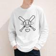 Minimalist Baseball Clean Sports Graphic Tee For Fan Players Youth Long Sleeve Tee