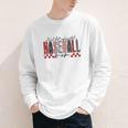 Retro Checkered Tired But Caffeinated Baseball Mom Leopard Youth Long Sleeve Tee Retro Checkered Tired But Caffeinated Baseball Mom Leopard Youth Long Sleeve Tee