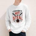 I Teach Kids To Hit And Steal Baseball Softball Coach Premium Tri-Blend Youth Long Sleeve Tee I Teach Kids To Hit And Steal Baseball Softball Coach Premium Tri-Blend Youth Long Sleeve Tee