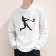 Valentines Day Baseball Batter Silhouette Heart Men Boys Kid Youth Long Sleeve Tee Valentines Day Baseball Batter Silhouette Heart Men Boys Kid Youth Long Sleeve Tee