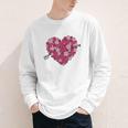 Valentine's Day Baseball Heart Softball Player Sports Lover Youth Long Sleeve Tee