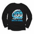100 Days Of School Baseball Drip Ice Cream Kid Boy 100th Day Youth Long Sleeve Tee