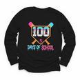 100 Days Of School Baseball Ice Cream Drip 100th Day School Youth Long Sleeve Tee 100 Days Of School Baseball Ice Cream Drip 100th Day School Youth Long Sleeve Tee