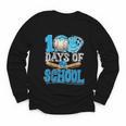 100 Days Of School Baseball Ice Cream Drip Student Kids Boys Youth Long Sleeve Tee