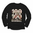 100 Days Of School Baseball Love Valentine’s Day Men Women Youth Long Sleeve Tee