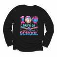 100 Days Of School Baseball Sports Drip Graphic Youth Long Sleeve Tee