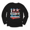 100 Days Of School Boys Baseball Drip 100th Day Dabbing Ball Youth Long Sleeve Tee