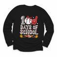 100 Days Of School Cute Bow Baseball Boy Girl Teacher Youth Long Sleeve Tee