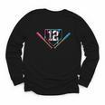 12th Birthday Baseball Ice Cream Drip 12 Years Old Boy Kids Youth Long Sleeve Tee