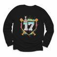17th Birthday Baseball Drip Number 17 Year Old Birthday Boy Youth Long Sleeve Tee