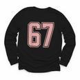 6 7 Number 67 Baseball Meme Tee For Women Youth Long Sleeve Tee