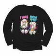 I Was 6 Now I'm 7 Baseball Drip 67 Birthday Boy 7th Birthday Youth Long Sleeve Tee
