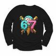 67 Baseball Ice Cream Drip Kids Youth Long Sleeve Tee 67 Baseball Ice Cream Drip Kids Youth Long Sleeve Tee