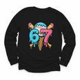 67 Baseball Ice Cream Drip Player Youth Long Sleeve Tee