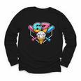 67 Ice Cream Drip Baseball Meme Six Seven Gen Alpha Slang Youth Long Sleeve Tee