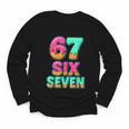 67 Ice Cream Drip Baseball Six Seven 6-7 Meme Teen Boy Youth Long Sleeve Tee